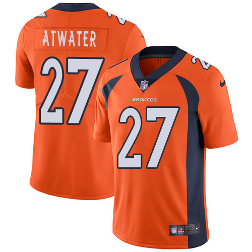 Nike Broncos #27 Steve Atwater Orange Team Color Men's Stitched NFL Vapor Untouchable Limited Jersey